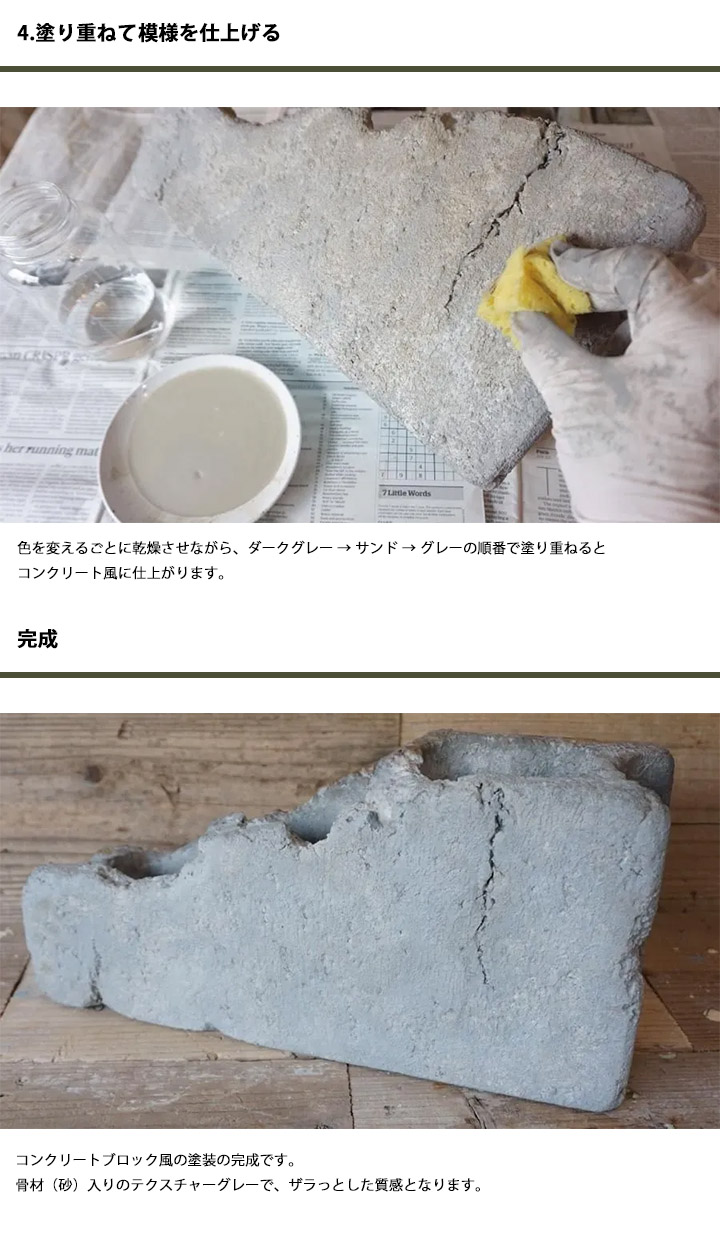 コンクリートエフェクトペイントザラザラ