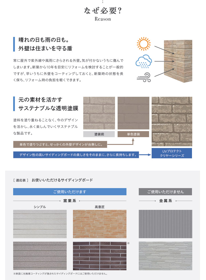 UVプロテクトクリヤーシリーズ