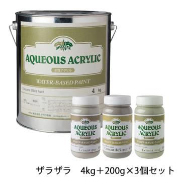 コンクリートエフェクトペイント ザラザラセット　4kg+200g×3個セット
